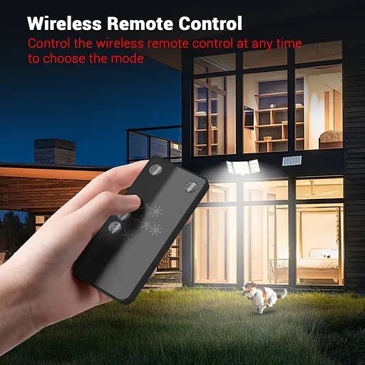 Сонячні ліхтарі Зовнішні 334LED Захисні ліхтарі з дистанційним керуванням 3 голови руху - фото 2