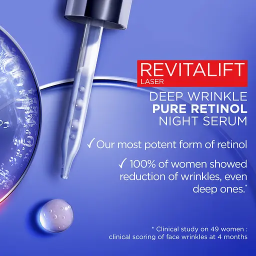 Ночная сыворотка с ретинолом для кожи лица против глубоких морщин L'Oreal Paris Revitalift Lazer, 30 мл (AA270300) - фото 14