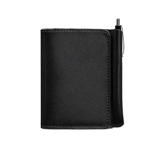 Кожаное портмоне 2.0 черное Краст - фото 7