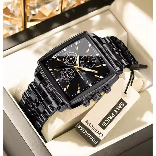 Чоловічий наручний годинник Poedagar Parus (Чорний) - фото 6