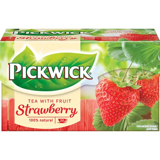 Чай черный Pickwick, с клубникой, 30 г (20 шт. х 1,5 г) (907481)