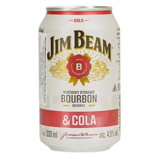 Напиток слабоалкогольный Jim Beam Bourbon&Cola, 6%, 0,33 л - фото 4
