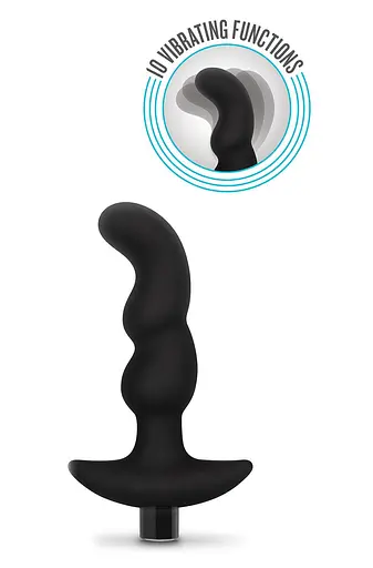 Стимулятор простати Anal Adventures Platinum Vibrating, 15.2 см чорний - фото 2