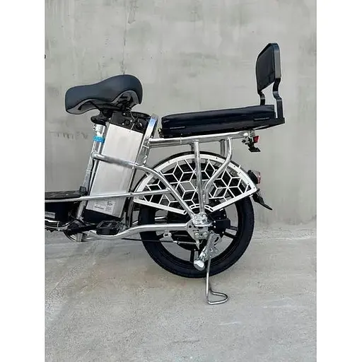Электровелосипед E-scooter V12 двухместный 18 дюймов 600W 48V 16Ah + раскладной багажник сиденье - фото 8