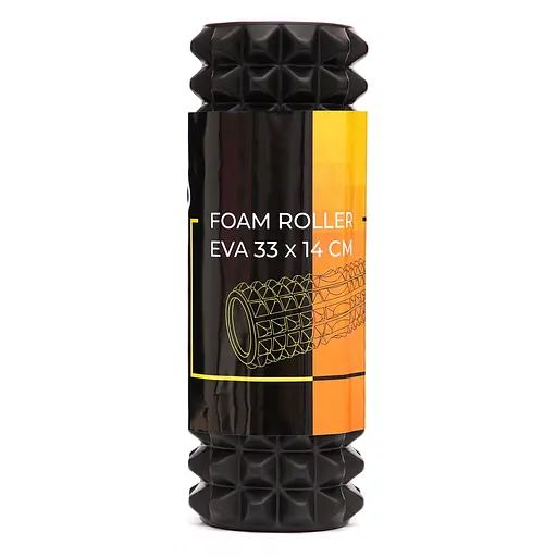 Масажний ролик Cornix EVA 33 x 14 см (валик, ролер) XR-0329 Black - фото 4