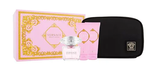 Подарочный Набор Versace Bright Crystal туалетная вода, гель для душа, косметичка, лосьон для тела - фото 1
