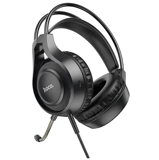 Ігрові дротові навушники Hoco W106 Tiger з мікрофоном (Чорні) - фото 2