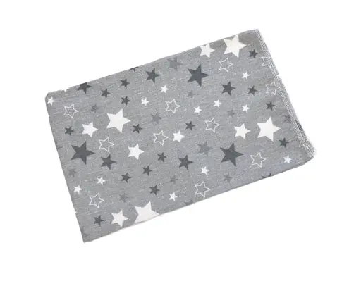 Пеленка фланель Moontime "Звездопад на сером" - фото 1