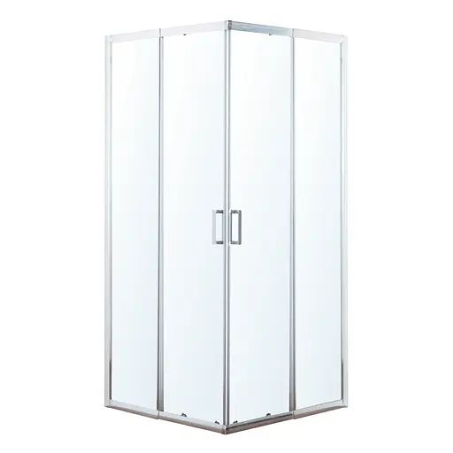 Душевая кабина квадратная Eger Vi`z New CC 95x95 раздвижная прозрачное стекло без поддона хром 599-066СС/1, прозрачный, хром - фото 1