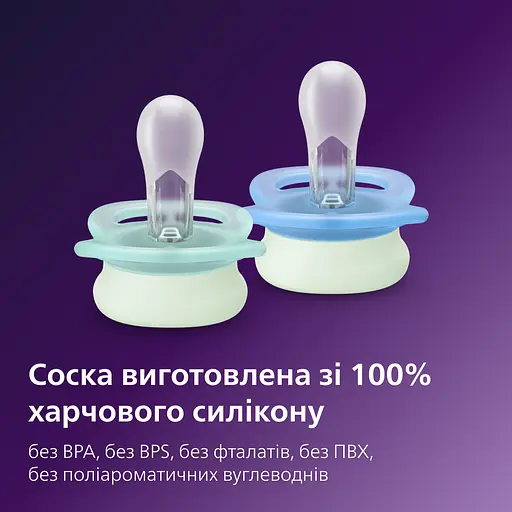 Пустышка Philips Avent Ultra Start 0+ мес. 2 шт. бирюзовая (SCF075/18) - фото 2