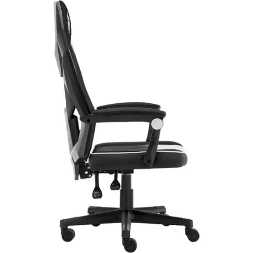 Игровое кресло 1stPlayer P01 Black-White, максимально допустимая нагрузка 120 кг, регулируемая спинка с углом наклона до 135 градусов, в комплекте поясничная подушка - фото 4