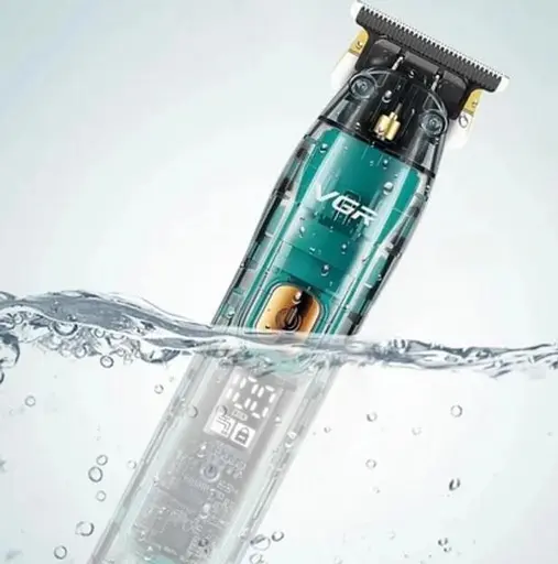 Машинка триммер для стрижки волосся та бороди VGR V-961 LCD-дисплей IPX7 (4 насадки) - фото 7