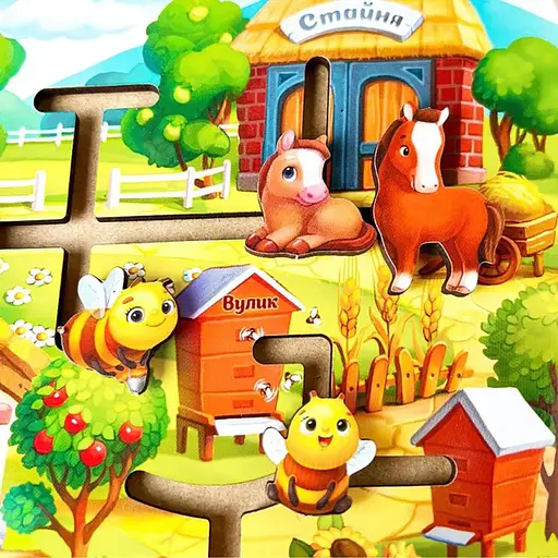 Розвиваюча гра Лабіринт "Ферма" Ubumblebees (ПСД213) PSD213 - фото 3