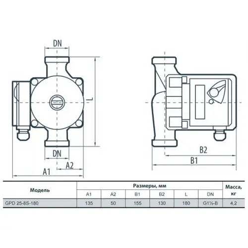 Циркуляційний насос Sprut GPD 25-8S-180 (122110) - фото 2