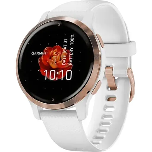 Смарт-часы Garmin Venu 2S Rose Gold Bezel with White Case and Silicone Band (010-02429-13)