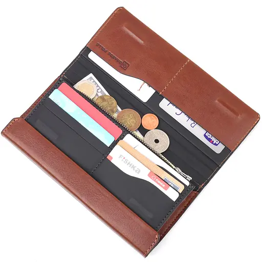 Чоловіча шкіряна барсетка GRANDE PELLE 10х20х3 см acs0022808 - фото 4