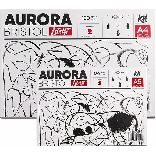 Склейка для рисунка Aurora Lanscape (Bristol) 180 г/м2 40 л белый 100% целлюлоза - фото 2