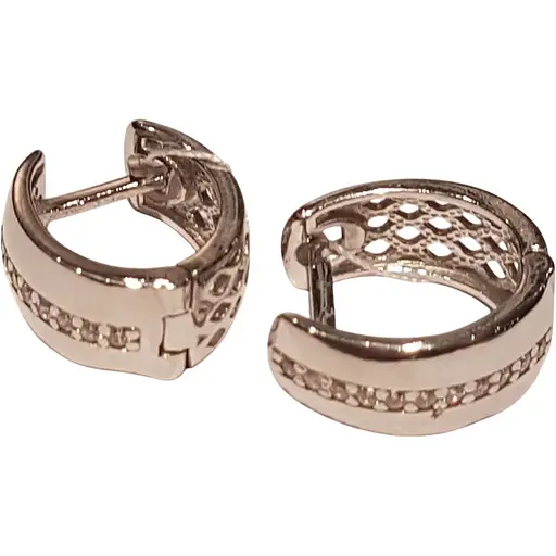 Срібні сережки Лазурит з фіанітами. 29012р