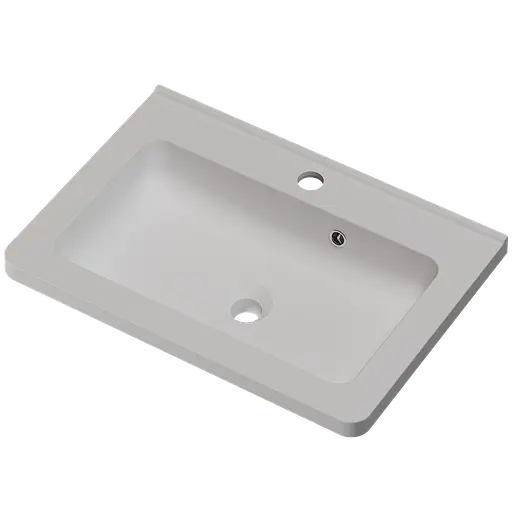 Раковина матова врізна Amidicon Passage 60 593x415 з литого каменю PASSAGE_60_MAT, Білий матовий - фото 2