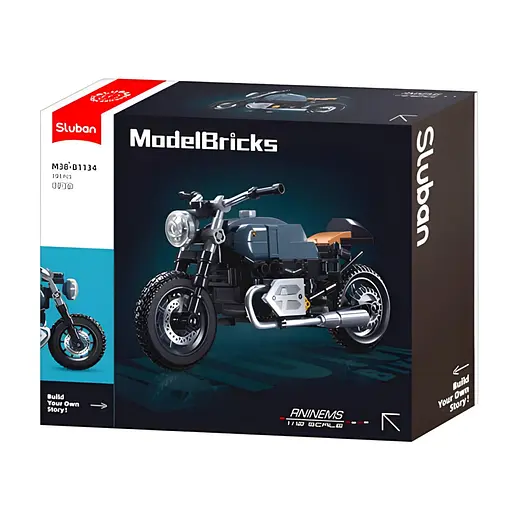 Конструктор Sluban Model Bricks Мотоцикл на 191 деталь 1:12 (M38-B1134) - фото 3