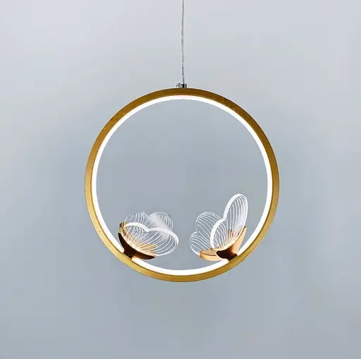 Підвісні світильники з метеликами в золотому корпусі Line.F C 18 GD - фото 2