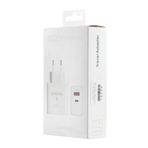 Сетевое зарядное устройство для Samsung S22 35W With Cable Type-C to Type-C High c0py Белый - фото 2