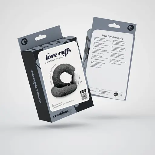 Наручники Crushious Love Cuffs Furry (чорний) - фото 5