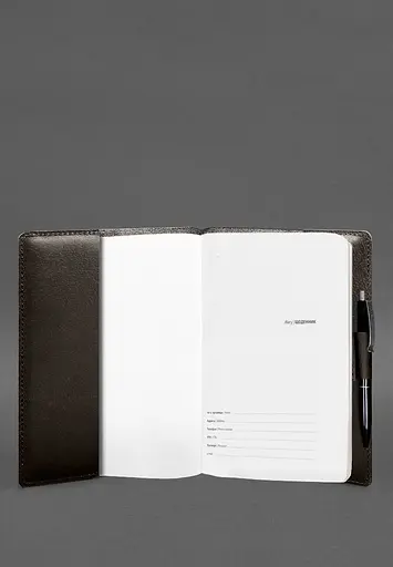 Кожаный блокнот А5 (софт-бук) 9.3 коричневый - фото 3