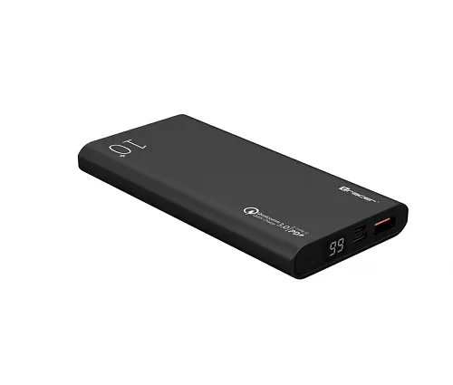 Зовнішній акумулятор Powerbank Tracer 10000 mAh PD20W+QC3.0 алюмінієвий корпус (Чорний) - фото 3
