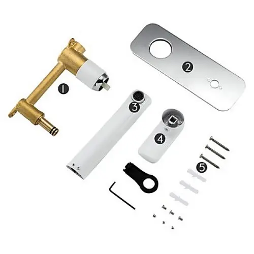 G1048-22 Змішувач для умивальника настінний литий гусак білий/хром Ø35 Gappo 1/8 Білий - фото 2