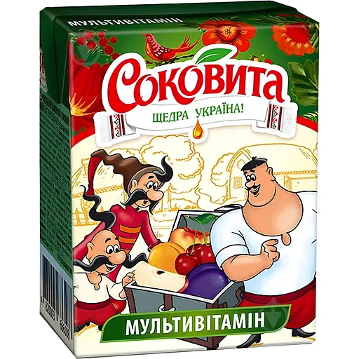 Упаковка сокового напитка Соковита Мультивитаминный 5.4 л (200 мл х 27 шт.) - фото 2