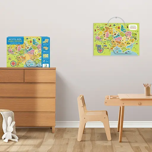 Развивающая игра "Магнитная карта Украины" DoDo Toys 200268 30 магнитных элементов - фото 3