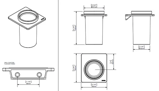 Склянка для зубних щіток Sonia S-Cube 169924 чорний - фото 2