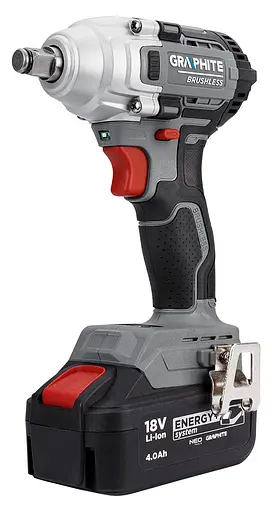 Гайковерт ударный Graphite Energy+ 18В бесщеточный 2600 об/мин 330 Нм 1/2" 0.9 кг без АКБ и ЗП - фото 7