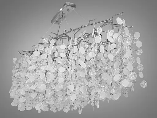Модна кришталева люстра "Гліцинія" витягнутої форми на 18 ламп, хром - фото 3