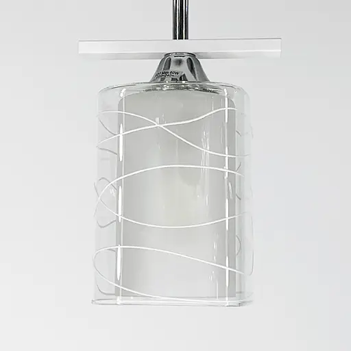 Стельова люстра в білому корпусі на 1 плафон Line.F 126/1 P WT - фото 3