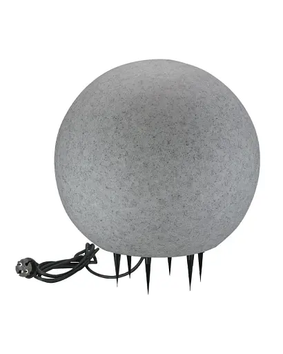 Вуличний садовий світильник куля Goldlux 330369 Argento 50 E27 1x25W IP65 Сірий - фото 1