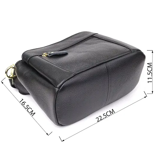 Классическая кожаная сумка для женщин Vintage с тремя отделениями 22.5х16.5х11.5 см sum0027625 - фото 3