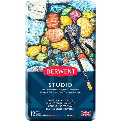 Кольорові олівці Studio 12 кольорів Derwent - фото 1