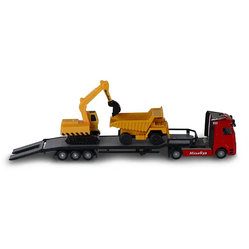 Ігровий набір TechnoDrive Автоперевізник: автоперевізник, самоскид, екскаватор, аксесуари (541757.270) - фото 5