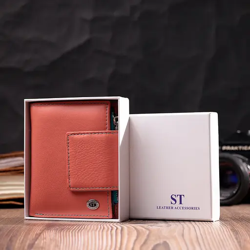 Кожаный женский кошелек ST Leather 9х12х1.5 см acs0028359 - фото 9