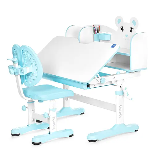 Дитяча парта Bambi M 5800-4 зі стільцем з регулюванням висоти та нахилу висувний ящик - фото 3