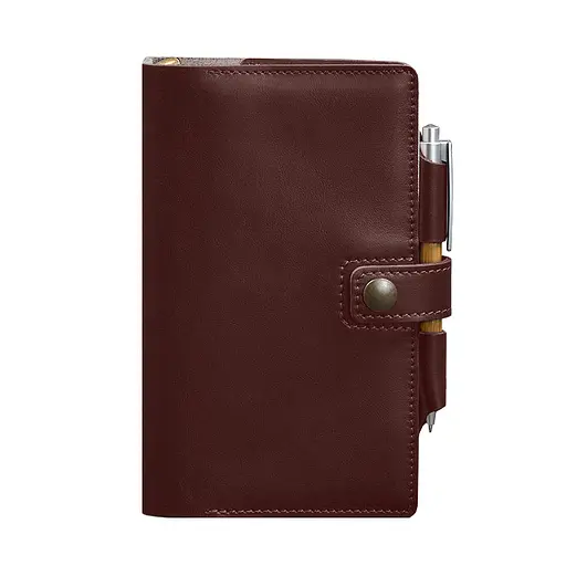 Шкіряний блокнот (Софт-бук) 4.0 бордовий - фото 9