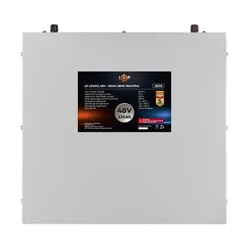 Акумулятор LP LiFePO4 48V (51,2V) - 230 Ah (11776Wh) (BMS 150A/75A) металл - фото 2