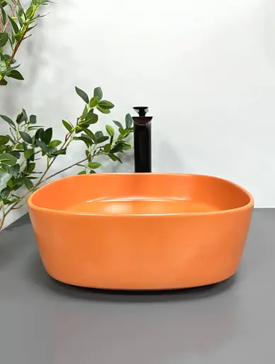 Умивальник VBI Arezzo terracotta matt накладний VBI-013204, Коричневий матовий - фото 3