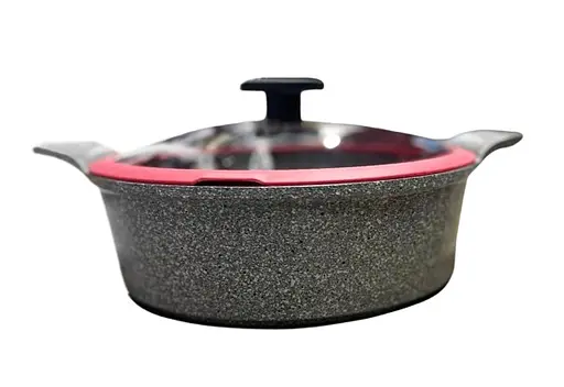 Кастрюля со стеклянной крышкой Neoflam EK-OT-L28I Light Marble с мраморным покрытием 28см - фото 4