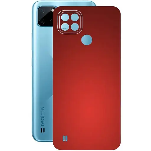 Захисна плівка StatusSKIN для Realme C21Y 2021 Корпус Вініл червона, матова - фото 1