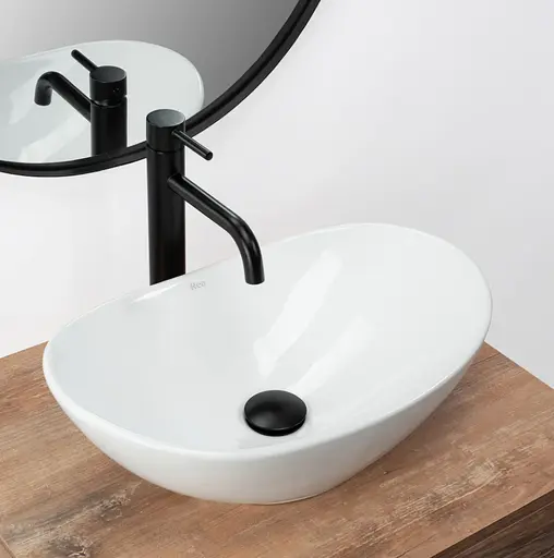 Умивальник Rea Royal Mini white накладний білий REA-U6507, Білий - фото 2