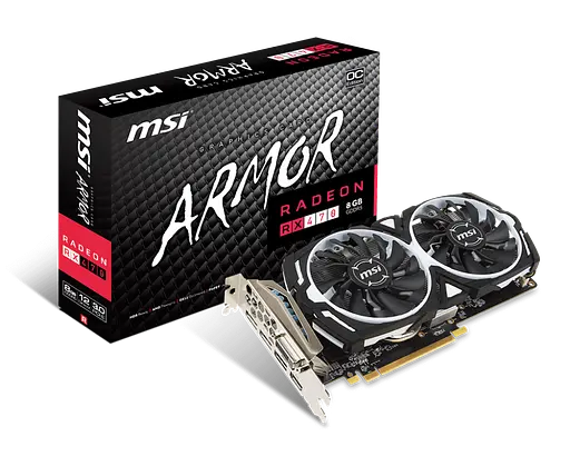 Видеокарта AMD Radeon RX 470 8GB MSI Armor OC (RX 470 ARMOR 8G OC) Б/У