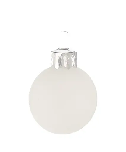 Елочные шарики Chomik стеклянные серебро + белый 3 см 11 шт. (BOZ2195) - фото 5